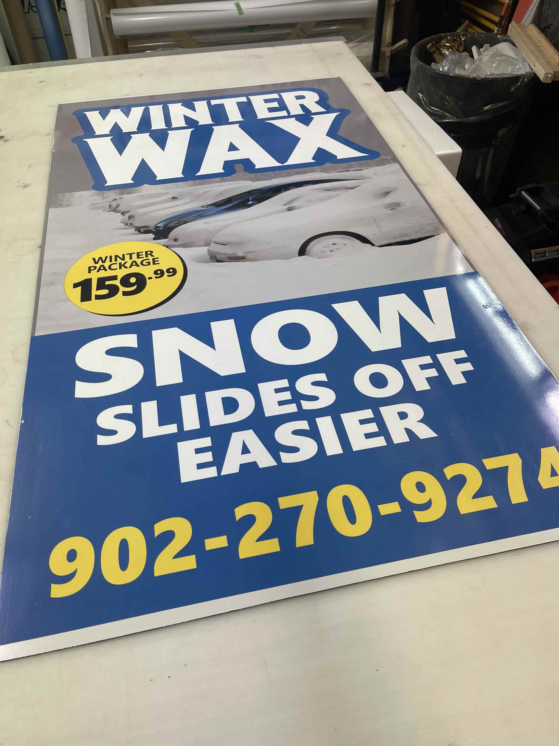 Winter Wax Sign